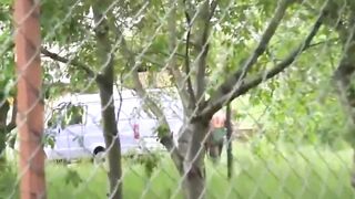 Long boobies gets fuck by ex inside front of a