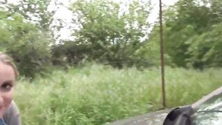 Long boobies gets fuck by ex inside front of a
