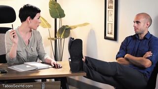 Fucking at work inside front of her boss