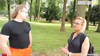 DEUTSCHLANDREPORT - Old Lady Eats Cum After Great Amateur Sex - AMATEUREURO