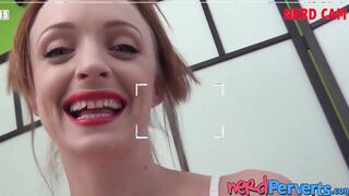 Tricked into performing an amazing sloppy blowjob for nerd