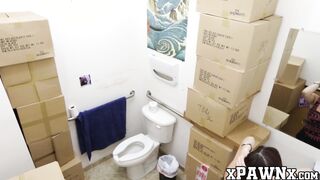 Amateur teen caught on hidden cam riding huge dick after BJ