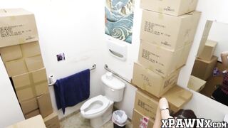 Amateur teen caught on hidden cam riding huge dick after BJ