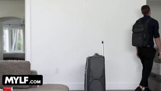 Mylf - Long Jugs Welcomes Her Foster Step Daughter And Step Son With Passionate three Way