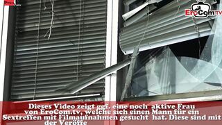 Erotic German Cougar fucked outdoors on a pov Date
