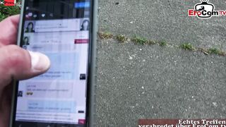 Erotic German Cougar fucked outdoors on a pov Date