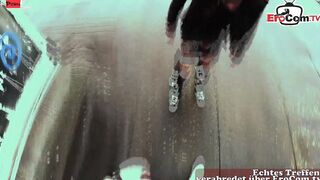 Erotic German Cougar fucked outdoors on a pov Date