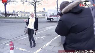 ARROGANT GERMAN BLONDE IS CONVINCED TO SEX WHEN FLIRTING