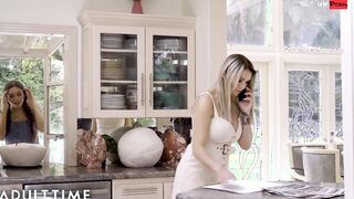 ADULT TIME - April Olsen Caught Trespassing & Masturbating By MILF Realtor Kenzie Taylor!
