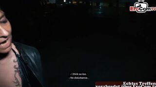German Older Woman make real Sexdate casting on Street