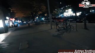 German Older Woman make real Sexdate casting on Street