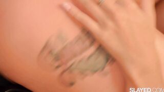 SLAYED Curvy Kylie fucks beauty GF Leah with strap-on