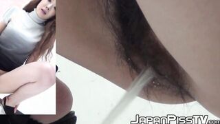 Japanese cuties take their panties off to pee
