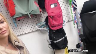 Busty store employee fucked for stealing
