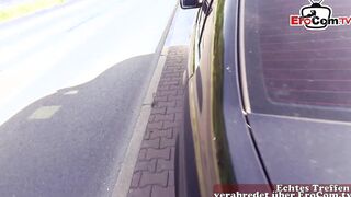Thin german teenagers pick up on street at real banged! date