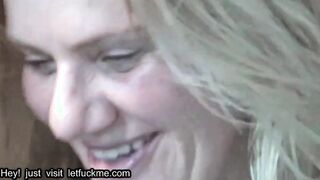 creampie busty blonde housewife sucking a hard black cock