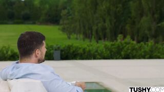 TUSHY Babe Eyla has first anal experience with sugar daddy