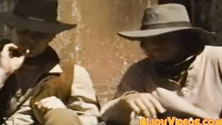 Gay cowboys having an orgy with lots of cocksucking fun