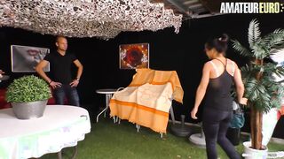 AMATEUREURO - German Housewife Danny Bubbles Seduces Muscular Bro into Public Boned