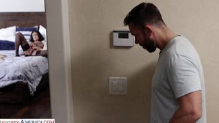 Ac repair man check hot wife temperature