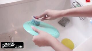 Stepbro Creeps On His Bombshell Ass 19 Yo Stepsister