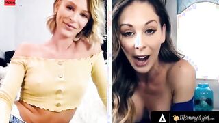 MOMMYSGIRL Thirsty Emma Hix And Stepmom Cherie DeVille Share Their Dripping Cunt On Cam