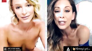MOMMYSGIRL Thirsty Emma Hix And Stepmom Cherie DeVille Share Their Dripping Cunt On Cam