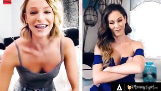 MOMMYSGIRL Thirsty Emma Hix And Stepmom Cherie DeVille Share Their Dripping Cunt On Cam