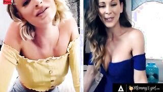 MOMMYSGIRL Thirsty Emma Hix And Stepmom Cherie DeVille Share Their Dripping Cunt On Cam