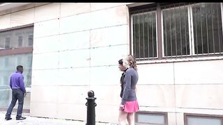 Blond Hottie Getting Banged by a African Cock and Her Guy Loves Watching
