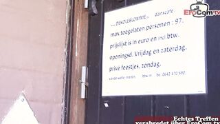 Ugly german blue hair dancer bimbos got anal screwed backstage