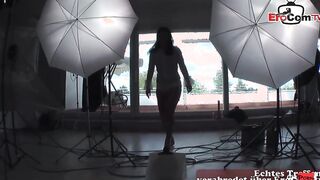 German Casting with latina mom for sex toy show