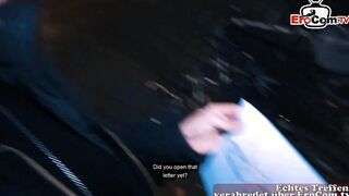 German blonde Tattoo bitch real street pick up and pounded