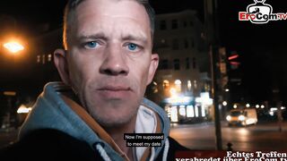 German blonde Tattoo bitch real street pick up and pounded