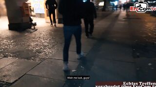 German blonde Tattoo bitch real street pick up and pounded