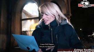 German blonde Tattoo bitch real street pick up and pounded