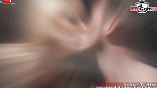 Blonde Mom with Tattoos fucking wild into the kitchen