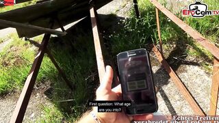 German goth barely legal meet and screwed at outdoor date