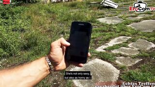 German goth barely legal meet and screwed at outdoor date