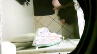 Spying on my plump busty stepmom in the bathroom