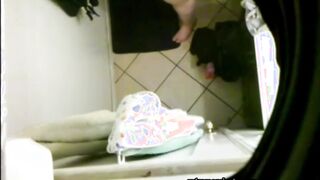 Spying on my plump busty stepmom in the bathroom