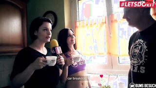 BUMSBESUCH - Thin Dark Haired Lullu Gun Surprises Amateur Dude With hot Sex - LETSDOEIT