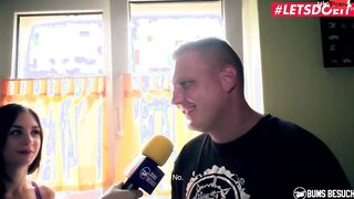 BUMSBESUCH - Thin Dark Haired Lullu Gun Surprises Amateur Dude With hot Sex - LETSDOEIT