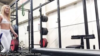 cumshot gym slut lilly ford gets unexpected workout