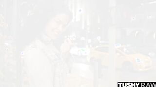 TUSHYRAW Anal hungry dirty dark haired goes ass to mouth