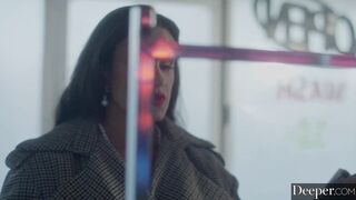 Deeper. Incredible Sexy MILF Penny seduces stranger inside outside