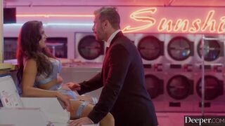 Deeper. Incredible Sexy MILF Penny seduces stranger inside outside