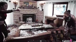 Angry married lesbians trashing the house they could not buy