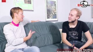 Old German skank with fat booty boned into her Nylon panties with the younger man