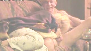 SUCKING MY BIG COCK ON THE SOFA